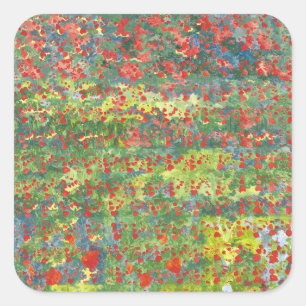 Mohnblumen 2012 quadratischer aufkleber