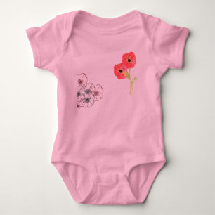 Mohnblumen Baby Strampler