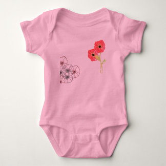 Mohnblumen Baby Strampler