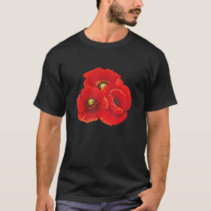 Mohnblumen Blume Blume Flora Natursgebirge T-Shirt