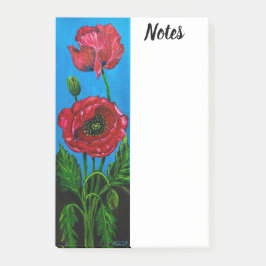 Mohnblumen-Blume Post-it Klebezettel