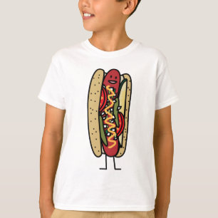Mohnblumen-Brötchensenf des Chicago-Art-Würstche T-Shirt