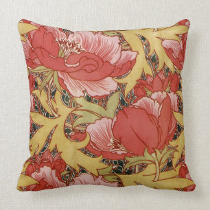 Mohnblumen durch William Morris Kissen