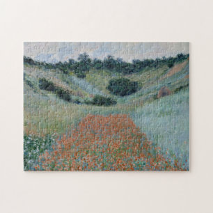 Mohnblumen-Feld in einem hohlen nahen Giverny