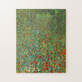 Mohnblumen-Feld-Puzzlespiel Gustav Klimt