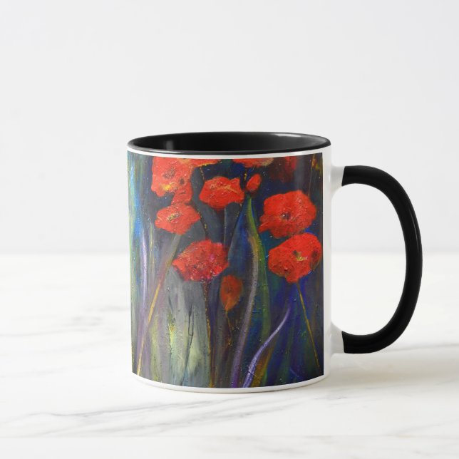 "Mohnblumen-Garten-" Tasse (Rechts)