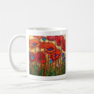 Mohnblumen-Garten-Tasse Kaffeetasse