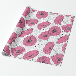 Mohnblumen Geschenkpapier