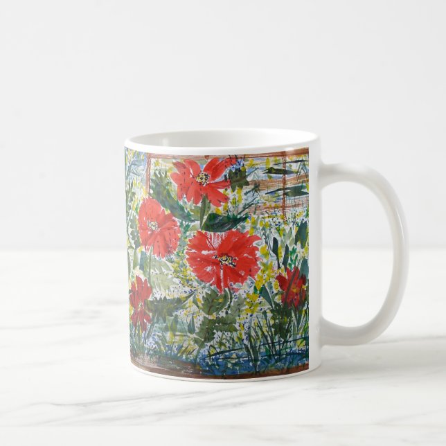 Mohnblumen - grundlegende Tasse (Rechts)