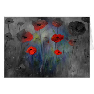 Mohnblumen im Nebel