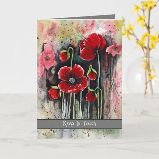 Mohnblumen in Aquarellen Karte