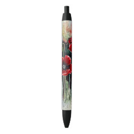 Mohnblumen in Aquarellen Kugelschreiber