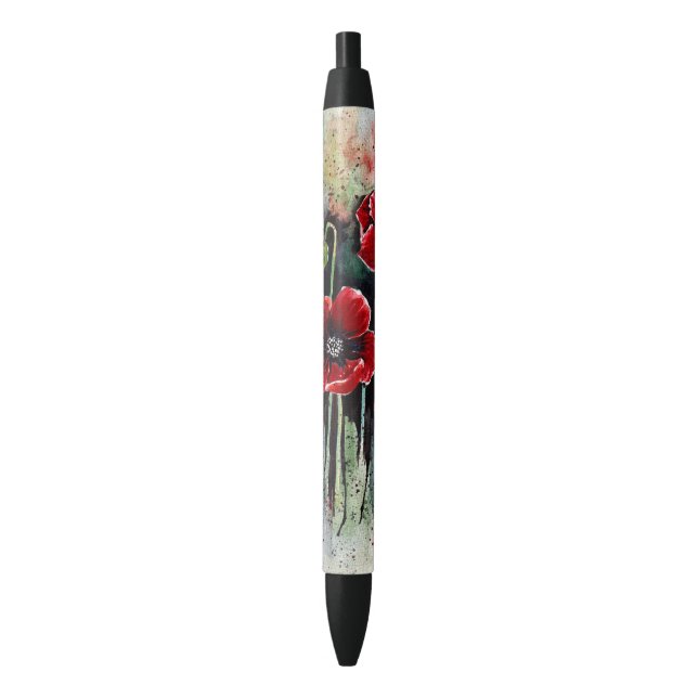 Mohnblumen in Aquarellen Kugelschreiber (Vorderseite Vertikal)