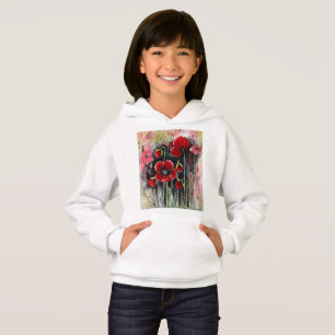Mohnblumen in Aquarellhoodie Hoodie
