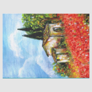 MOHNBLUMEN IN TOSKANA SEIDENPAPIER