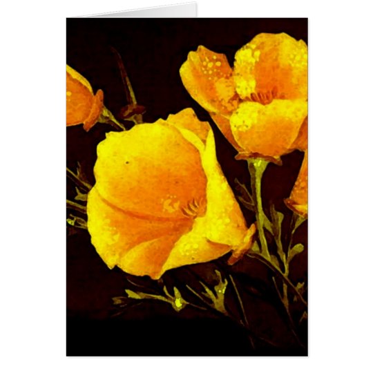 Mohnblumen Karte