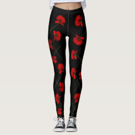 Mohnblumen-Leggings Leggings