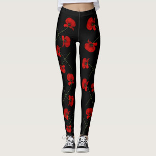 Mohnblumen-Leggings Leggings