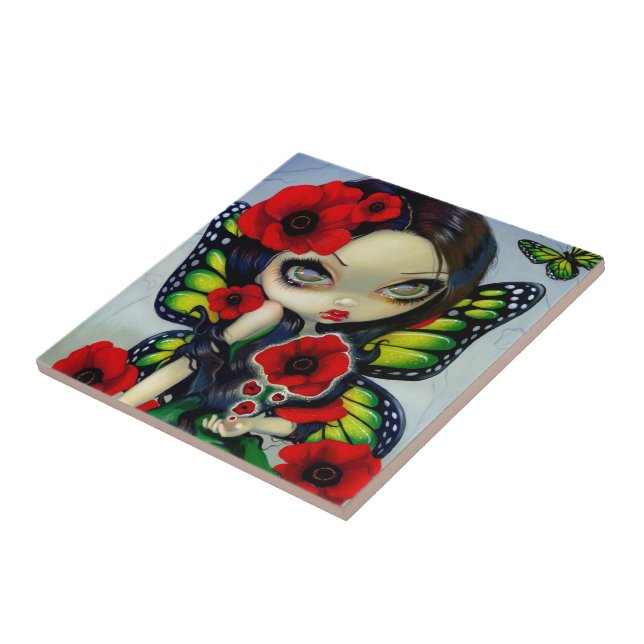 "Mohnblumen-Magie-" Fliese (Seite)