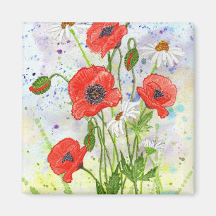 "Mohnblumen-" Magnet