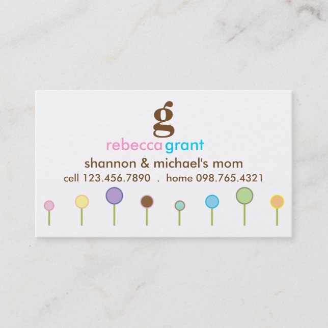 Mohnblumen-"Mama-" Karte (Vorderseite)