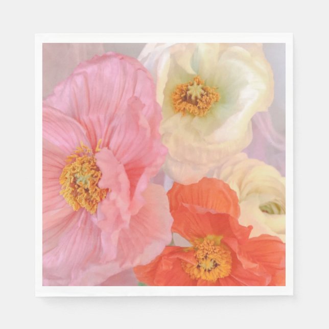 Mohnblumen Serviette (Vorderseite)