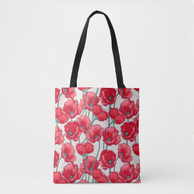 Mohnblumen Tasche (Vorderseite)