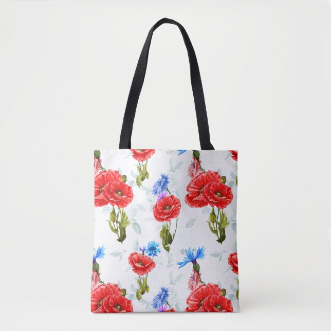 Mohnblumen Tasche (Vorderseite)