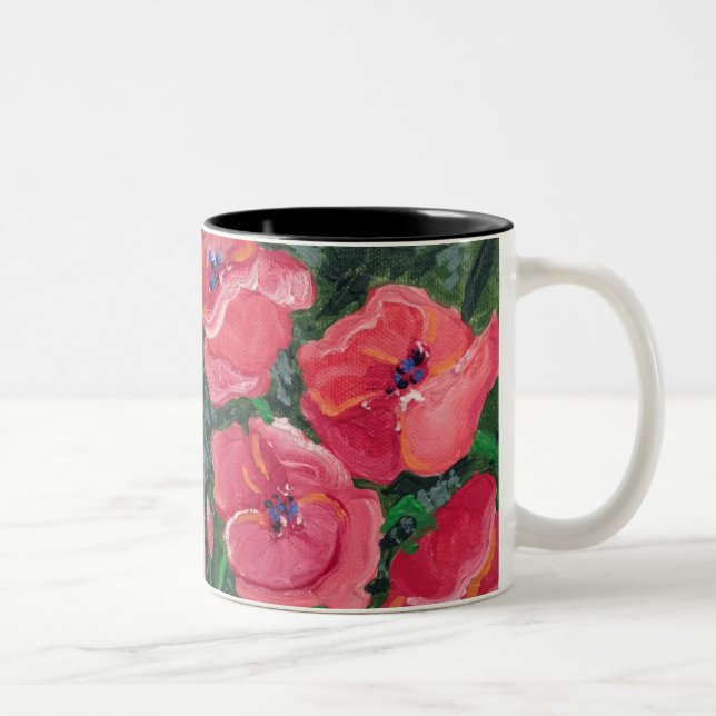 Mohnblumen-Tasse Zweifarbige Tasse (Rechts)
