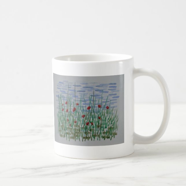 Mohnblumen u. Schilfe Kaffeetasse (Rechts)