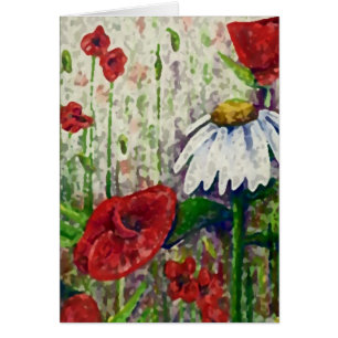 Mohnblumen und Gänseblümchen