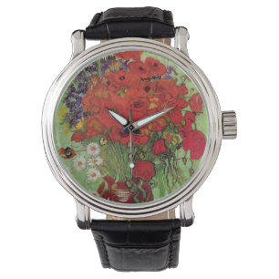 Mohnblumen und Gänseblümchen von Vincent van Gogh Armbanduhr