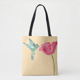 Mohnblumen und Kolibri-Tasche Tasche