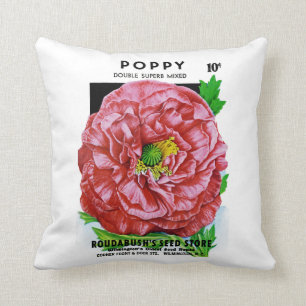 Mohnblumen-Vintages Samen-Paket Kissen