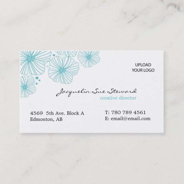 Mohnblumen-Visitenkarte Visitenkarte (Vorderseite)