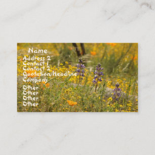 Mohnblumen-Wildblumen-Geschäfts-Karte Visitenkarte