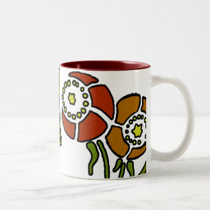 Mohnblumen Zweifarbige Tasse