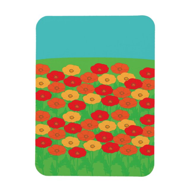 Mohnblumenfeld Magnet (Vertikal)