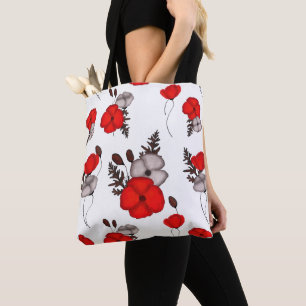 Mohnblumenmuster Tasche