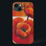 Mohnblüte auf Tan und Orange Hintergrund Case-Mate iPhone Hülle<br><div class="desc">Man kann fast die Textur der Blütenblätter auf diesen Mohnblüten spüren,  die von Tim O'Toole gemalt wurden. Sie harmonieren perfekt mit dem bräunlichen und orangefarbenen Hintergrund und schaffen eine prächtige poetische Optik. Kaufen Sie es für Ihre Zuhause oder geben Sie es als Geschenk!</div>