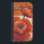 Mohnblüte auf Tan und Orange Hintergrund Samsung S4 Geldbeutel Hülle<br><div class="desc">Man kann fast die Textur der Blütenblätter auf diesen Mohnblüten spüren,  die von Tim O'Toole gemalt wurden. Sie harmonieren perfekt mit dem bräunlichen und orangefarbenen Hintergrund und schaffen eine prächtige poetische Optik. Kaufen Sie es für Ihre Zuhause oder geben Sie es als Geschenk!</div>