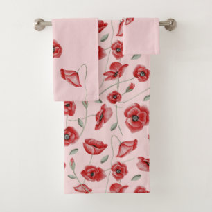 Mohnblüte Badhandtuch Set