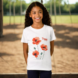 Mohnblüte Blume Personalisierter T - Shirt