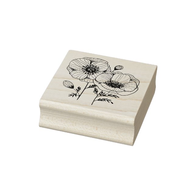 Mohnblüte Gummistempel (Stempel)