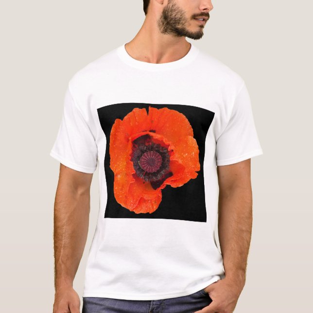 Mohnblüte nach dem Regen T-Shirt (Vorderseite)