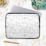 Mohnblüte Schwarz-Weiß-Minimalistische Wildblume Laptopschutzhülle<br><div class="desc">Gönnen Sie sich eine stilvolle technische Erneuerung mit unserem Poppy Wildblume Laptop Sleeve. Praktischer Schutz trifft auf minimalistische Schönheit.</div>