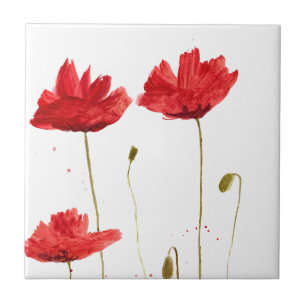 Mohnblütenmohn Blume rustikal Fliese