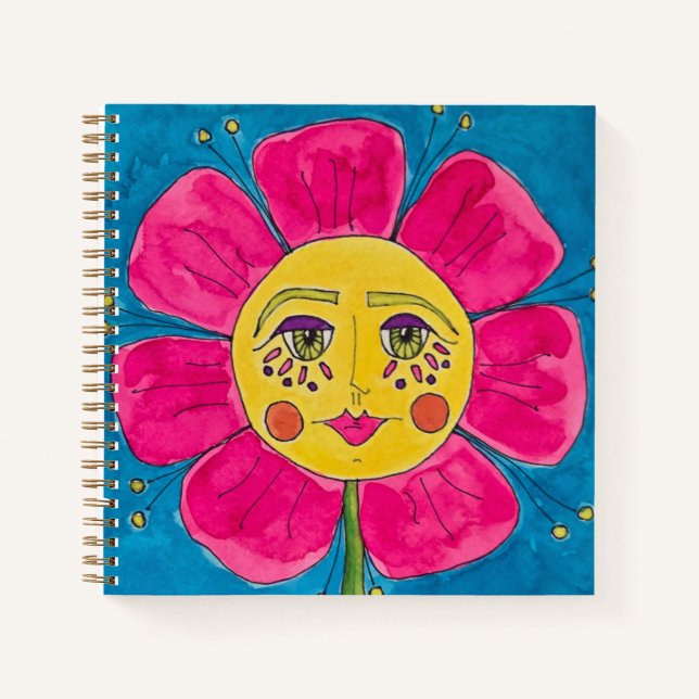 Mohnblütenriss-Spiral-Notebook Notizbuch (Vorderseite)