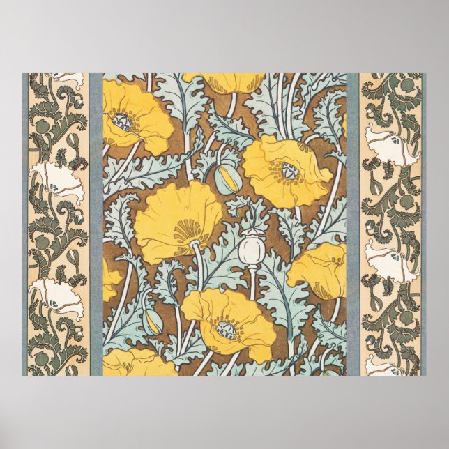 Mohndarstellung, gelbe Blume Poster (Vorne)