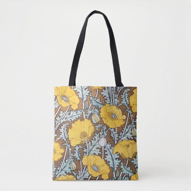 Mohndarstellung, gelbe Blume Tasche (Vorderseite)